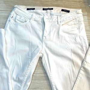 Vigoss women’s white distressed stretch skinny jeans
